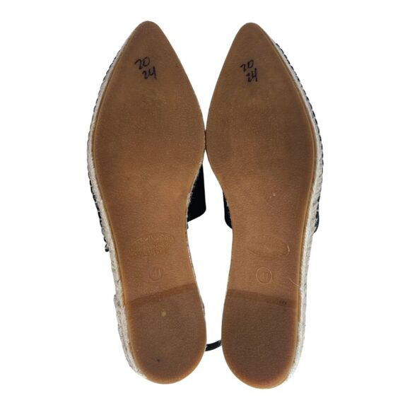 Freda Salvador Aria Angle Wrap Espadrille Black Suede Snakeskin 41 - Picture 8 of 12